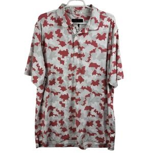 Bobby Jones Men's XL Performance Collection‎ Golf Polo Shirt Red Camo Print